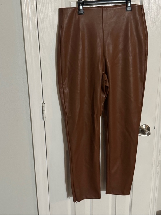 Old Navy Pants - Old Navy Brown Faux Leather Skinny Pants